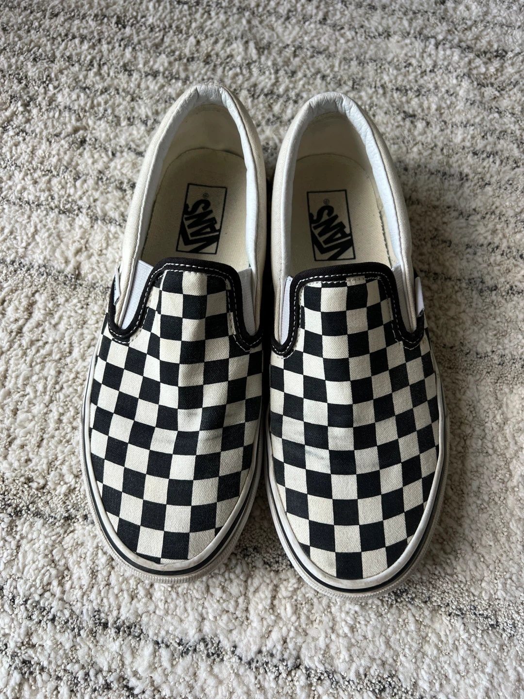 Checkered Vans size 8.5W/7M