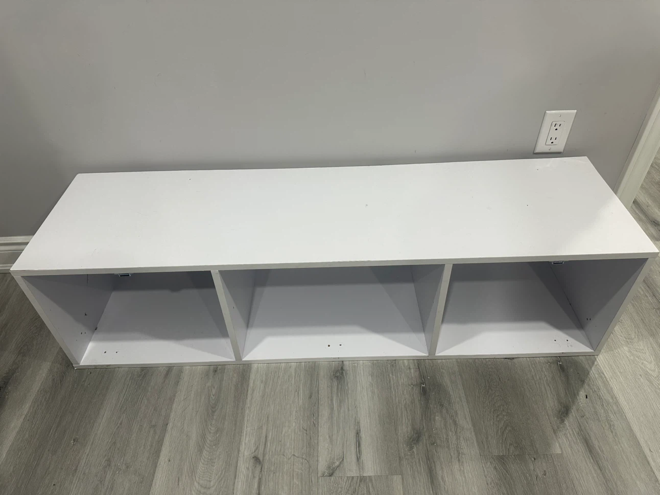 White tv stand