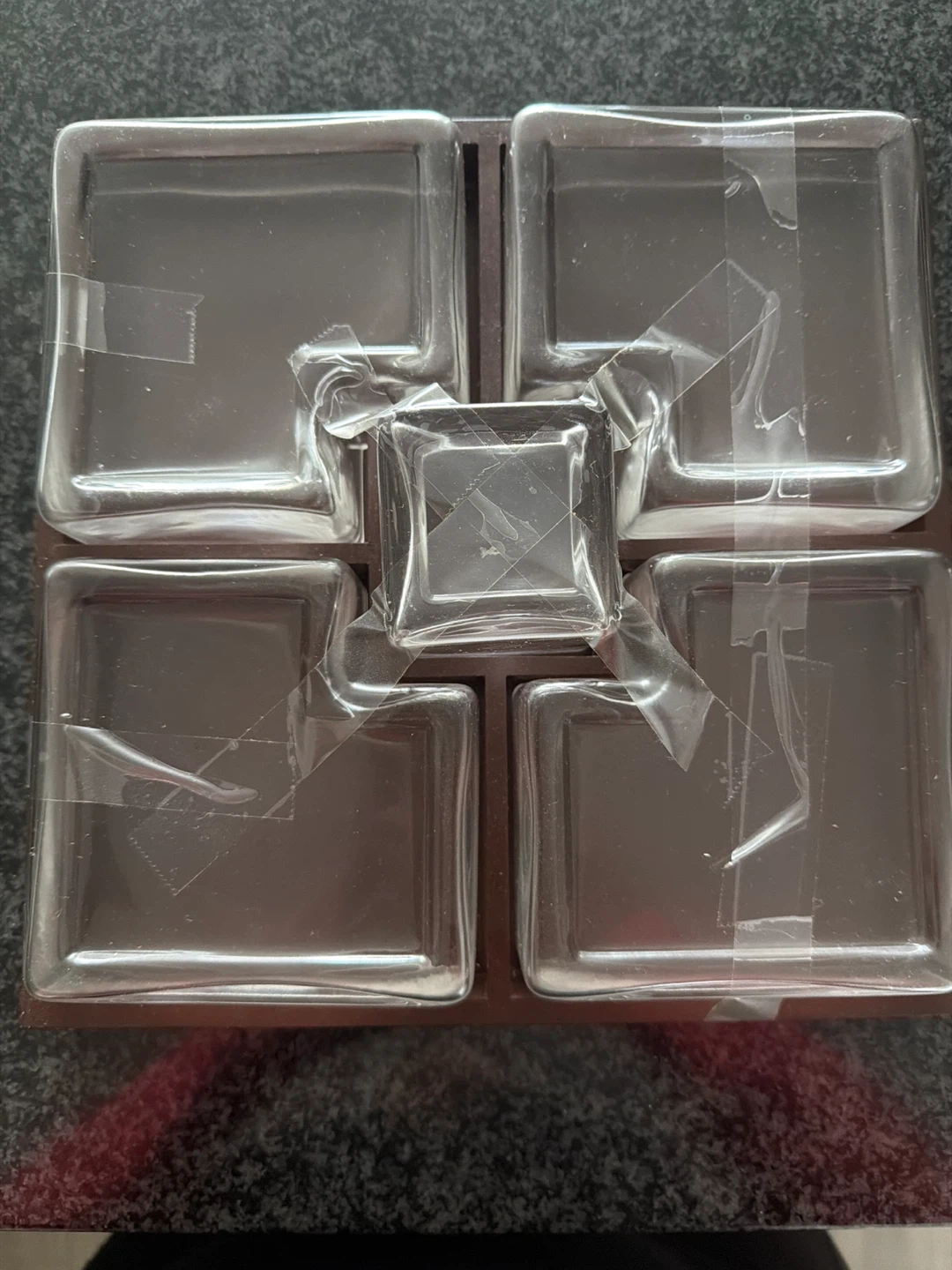 Clear Glass 5-Section Serving Platter