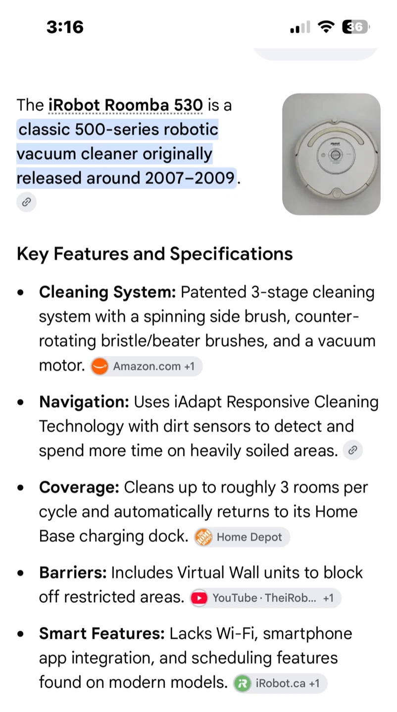 iRobot Roomba 530 Robotic Vacuum - photo 4