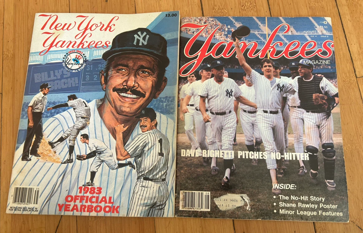 1983 New York Yankees Official Yearbook and Magazine