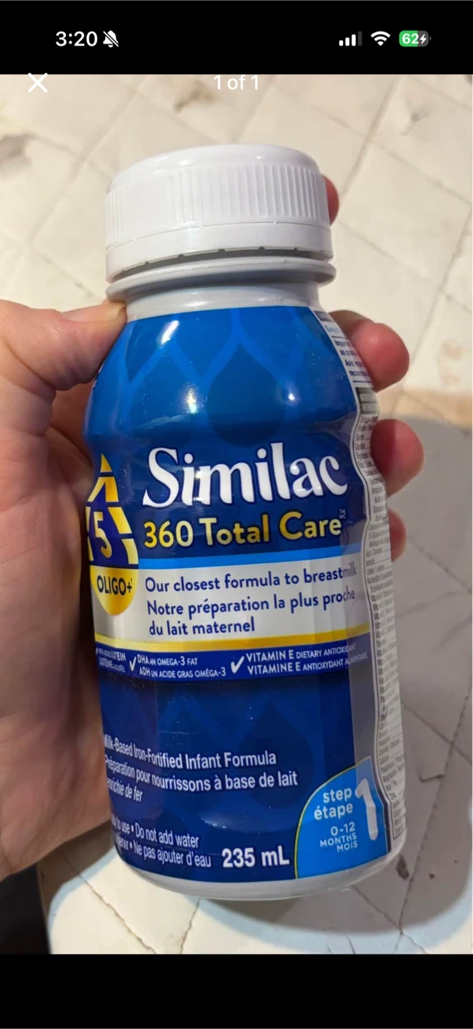 9 bottles of Similac 360 Total Care Step 1 Infant Formula