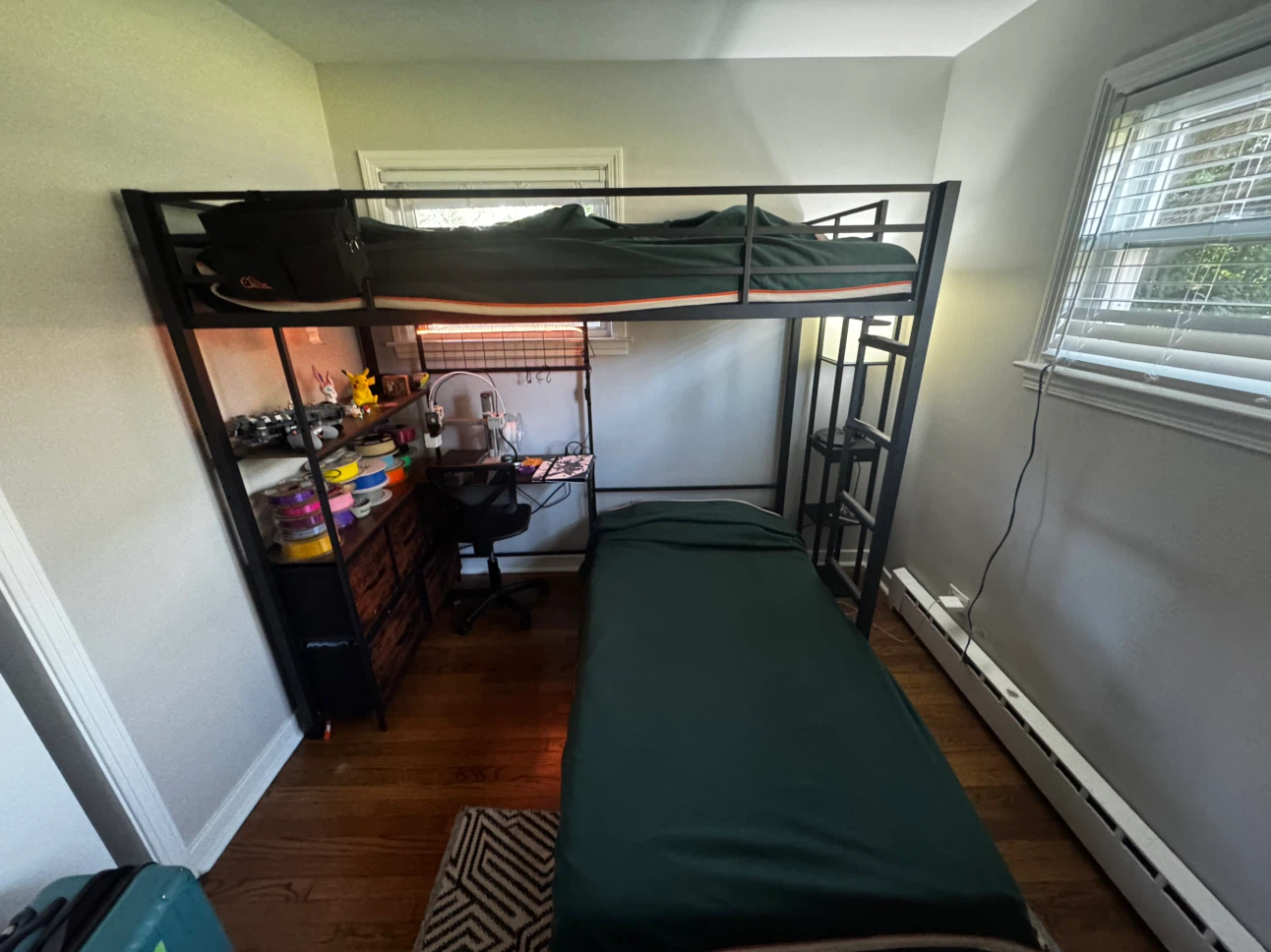 Black Metal Twin Loft Bed Frame