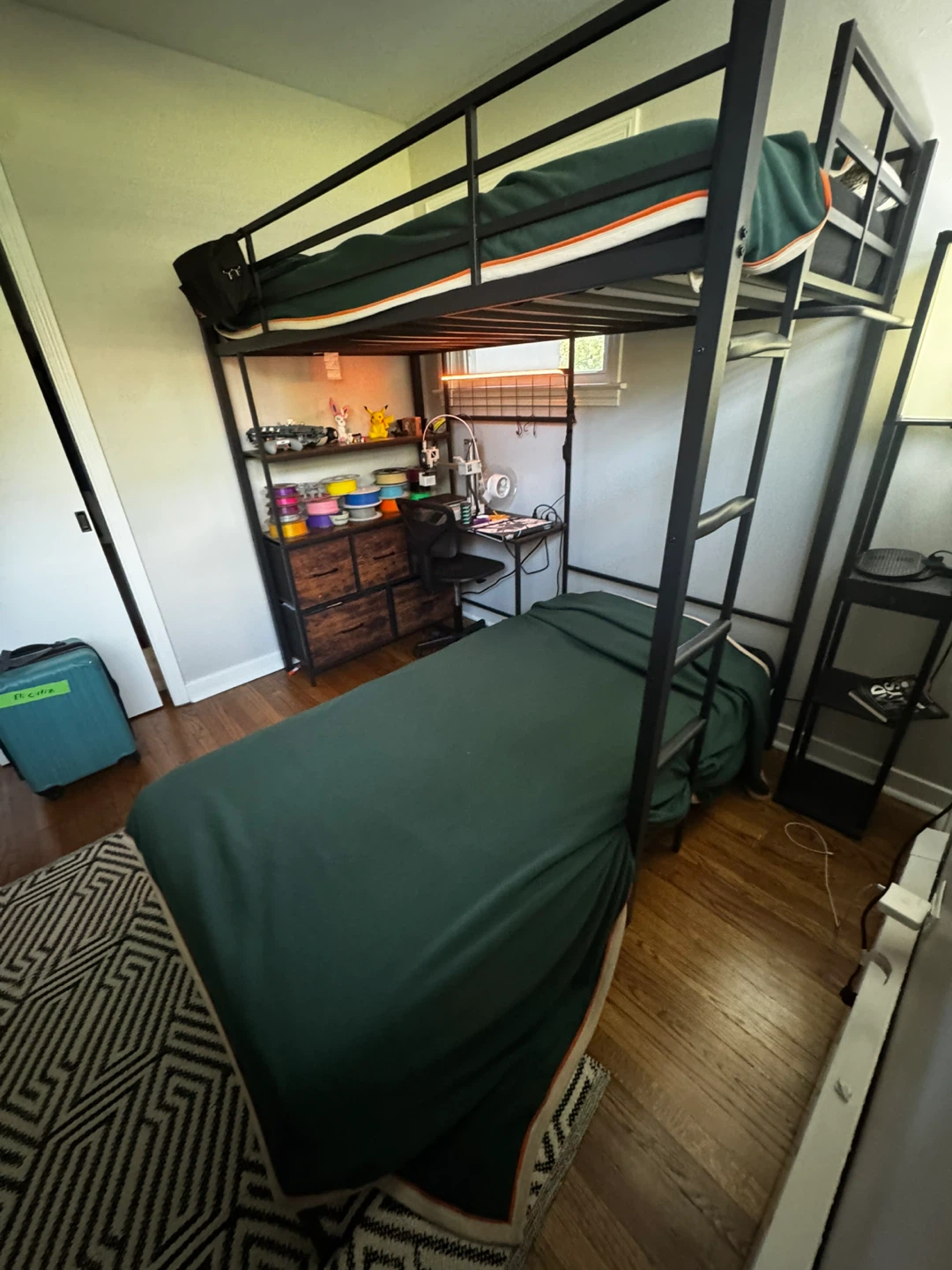 Black Metal Twin Loft Bed Frame - photo 3