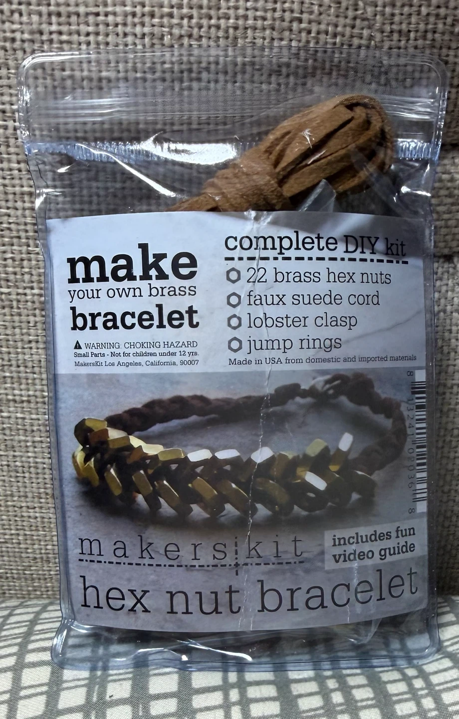 MakersKit Brass Hex Nut Bracelet DIY Kit