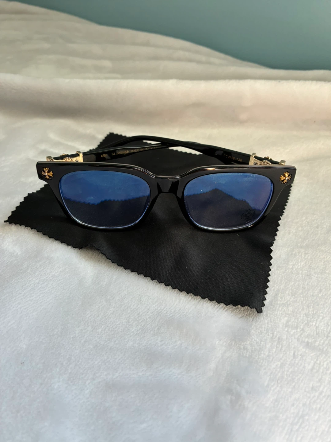 Chrome Hearts Black and Gold Sunglasses