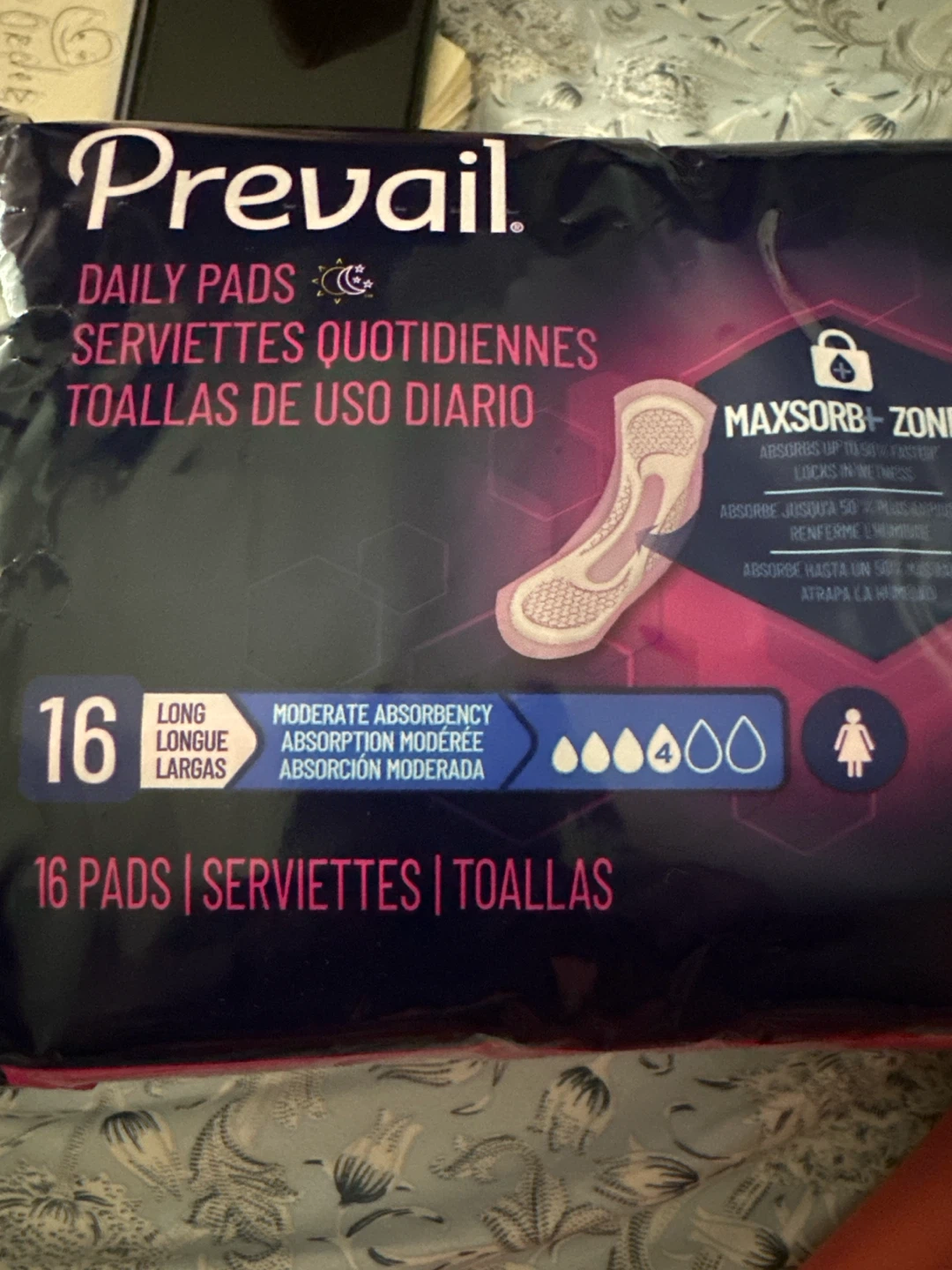 10 bags Prevail Daily Pads Long Moderate Absorbency 16 Count - photo 2