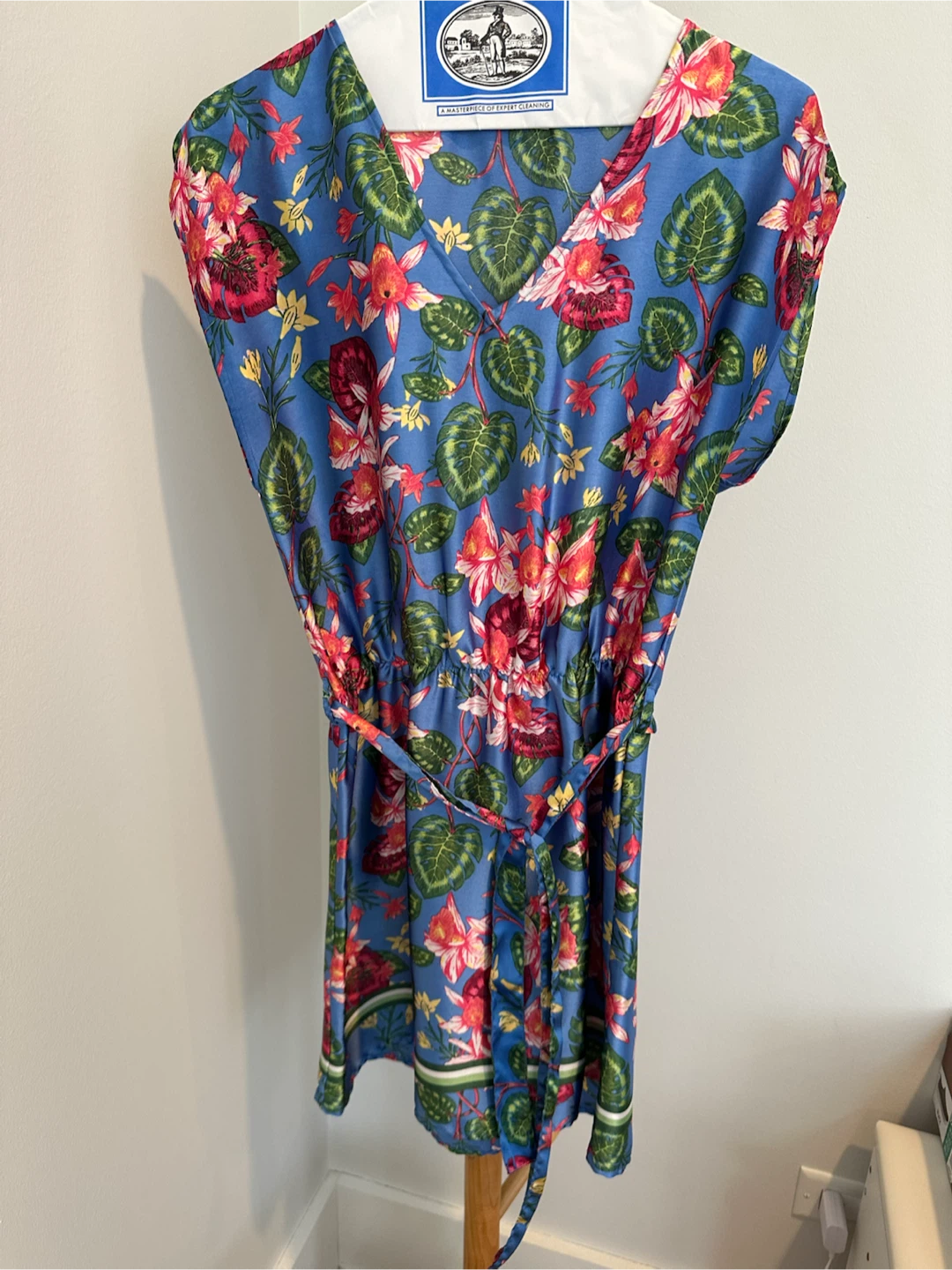 Floral Blue Sleeveless Dress - photo 3