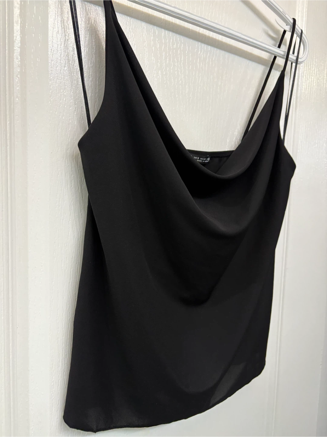 Zara Black Cowl Neck Cami Top - photo 4