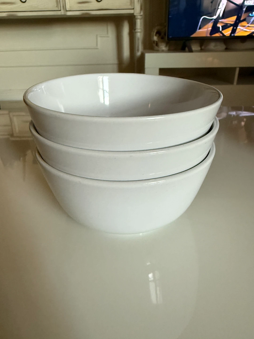 IKEA White Bowls Set of 3