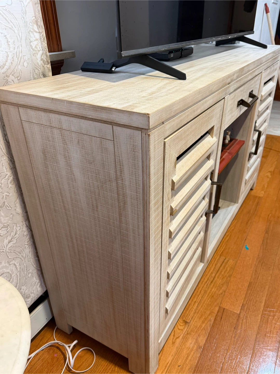 Rustic Louvered TV Stand - photo 2
