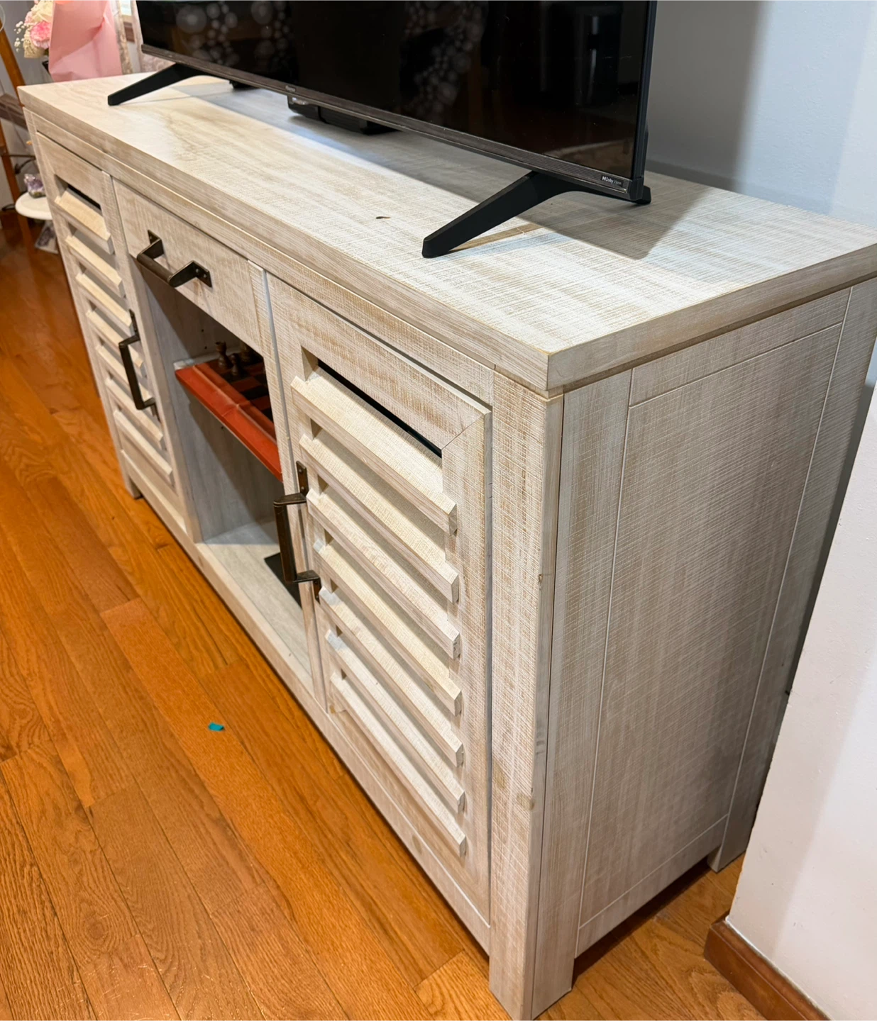 Rustic Louvered TV Stand - photo 3
