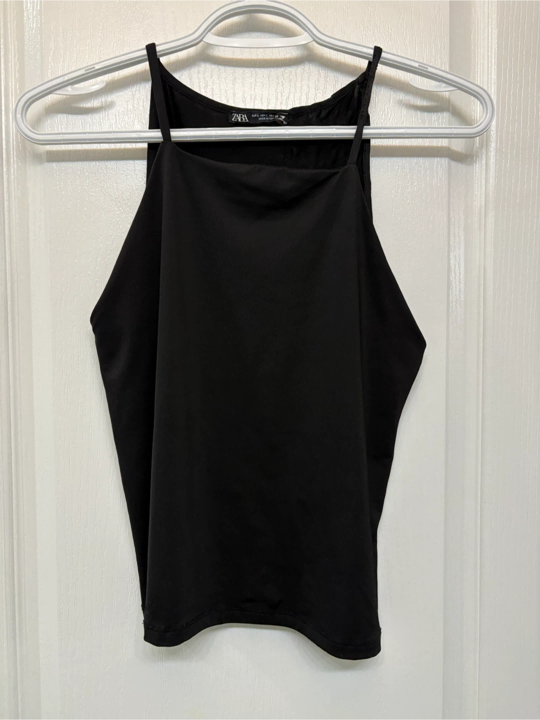Zara Black Sleeveless Tank Top L fits like M