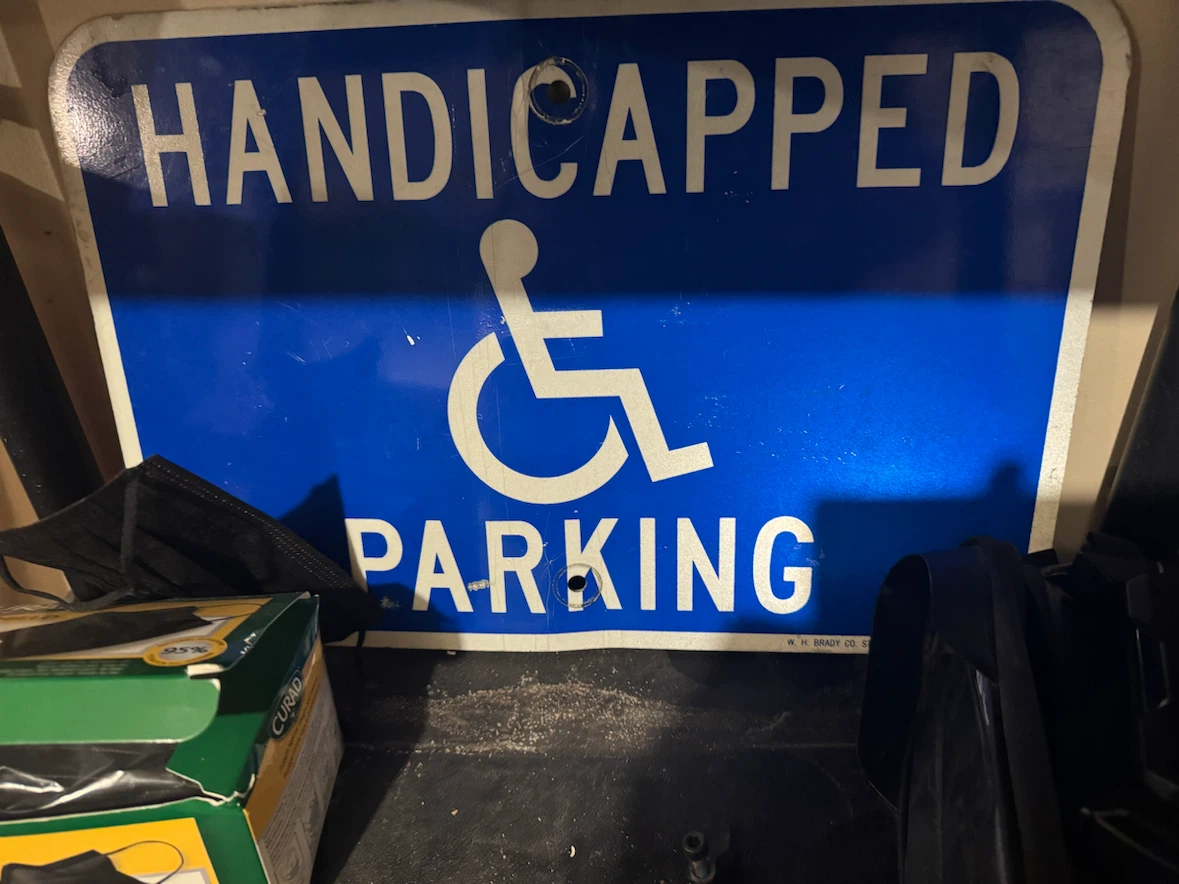 Metal Handicap Parking Sign