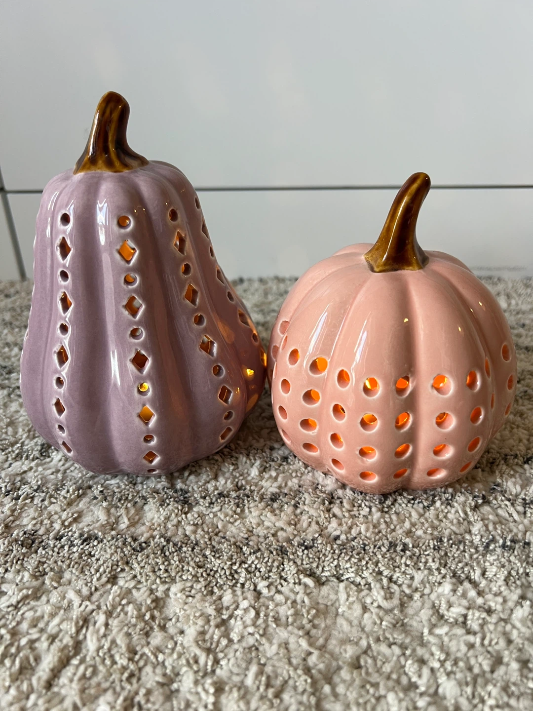 Set of 2 Decorative Ceramic Pumpkins - photo 2