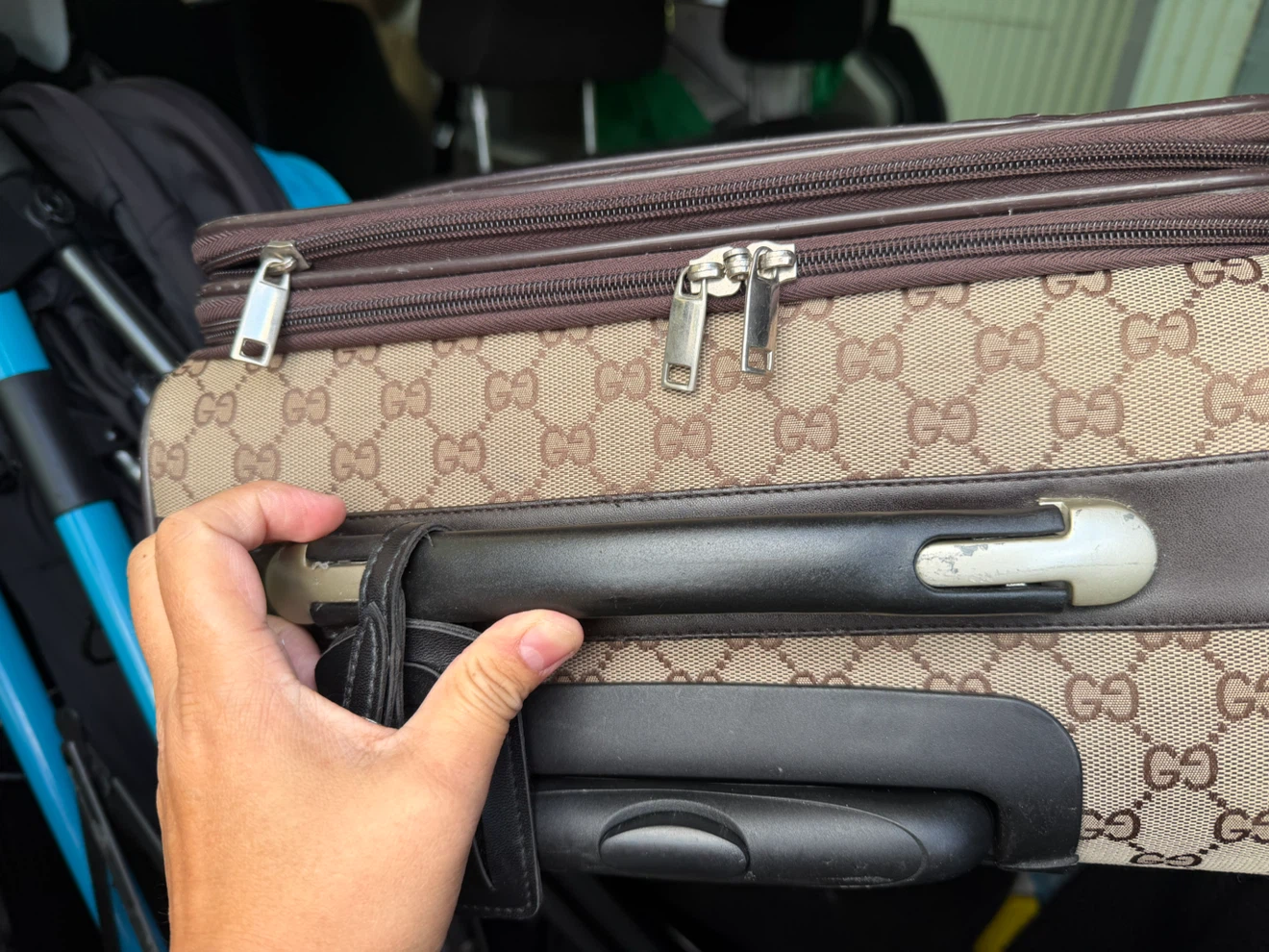 Gucci Monogram Rolling Carry-On Luggage
