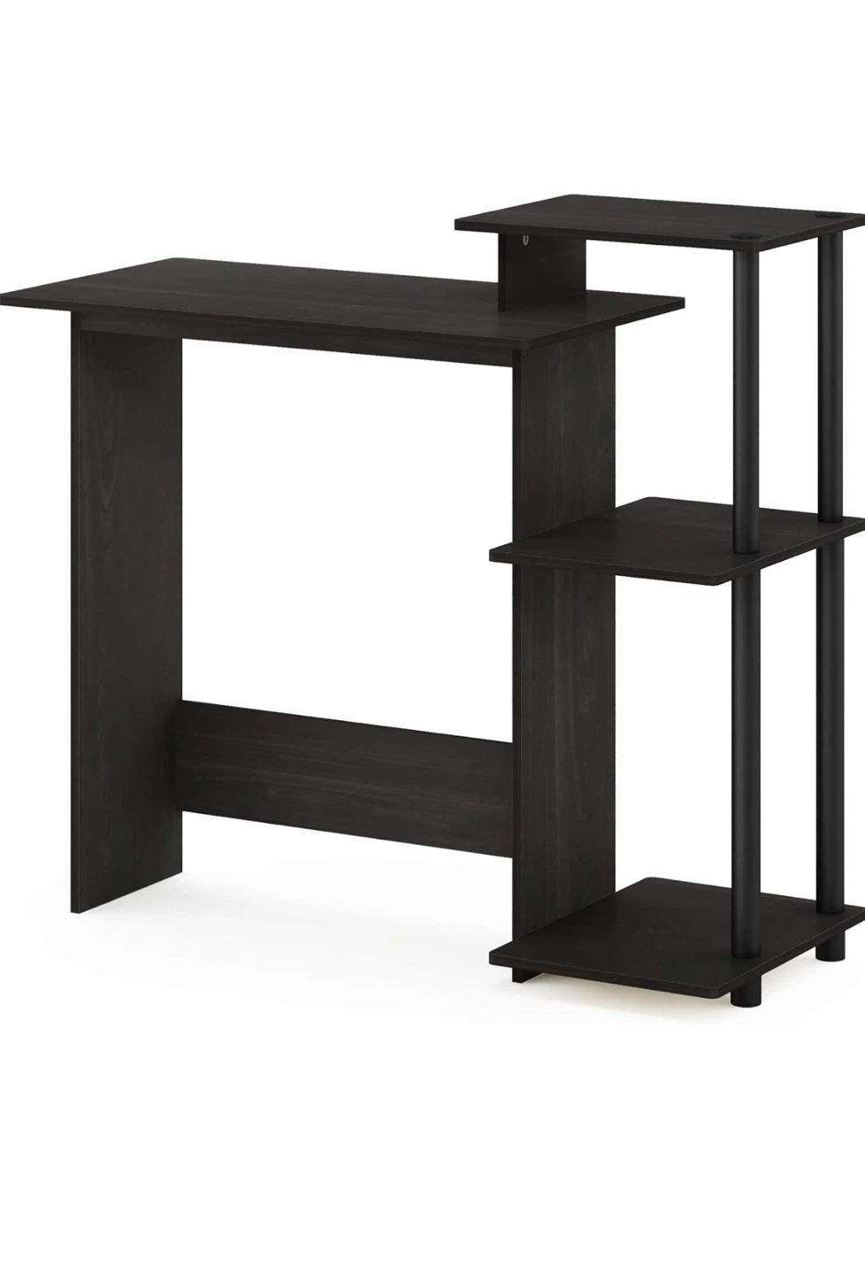 Black Computer Desk with Shelves