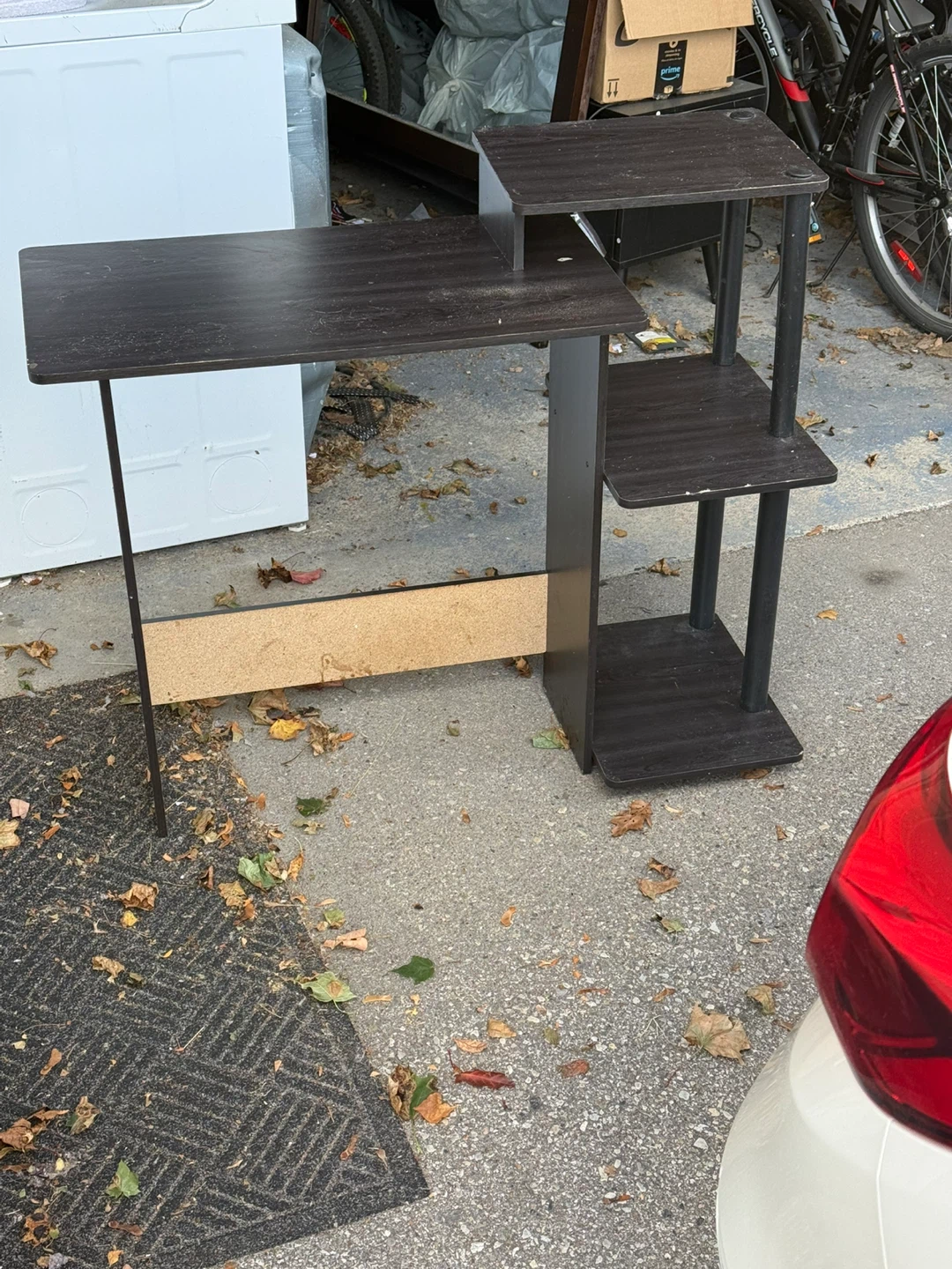 Black Computer Desk with Shelves - photo 2