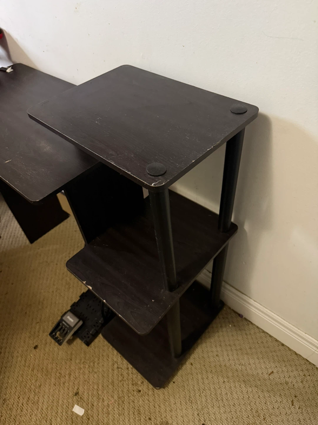 Black Computer Desk with Shelves - photo 3
