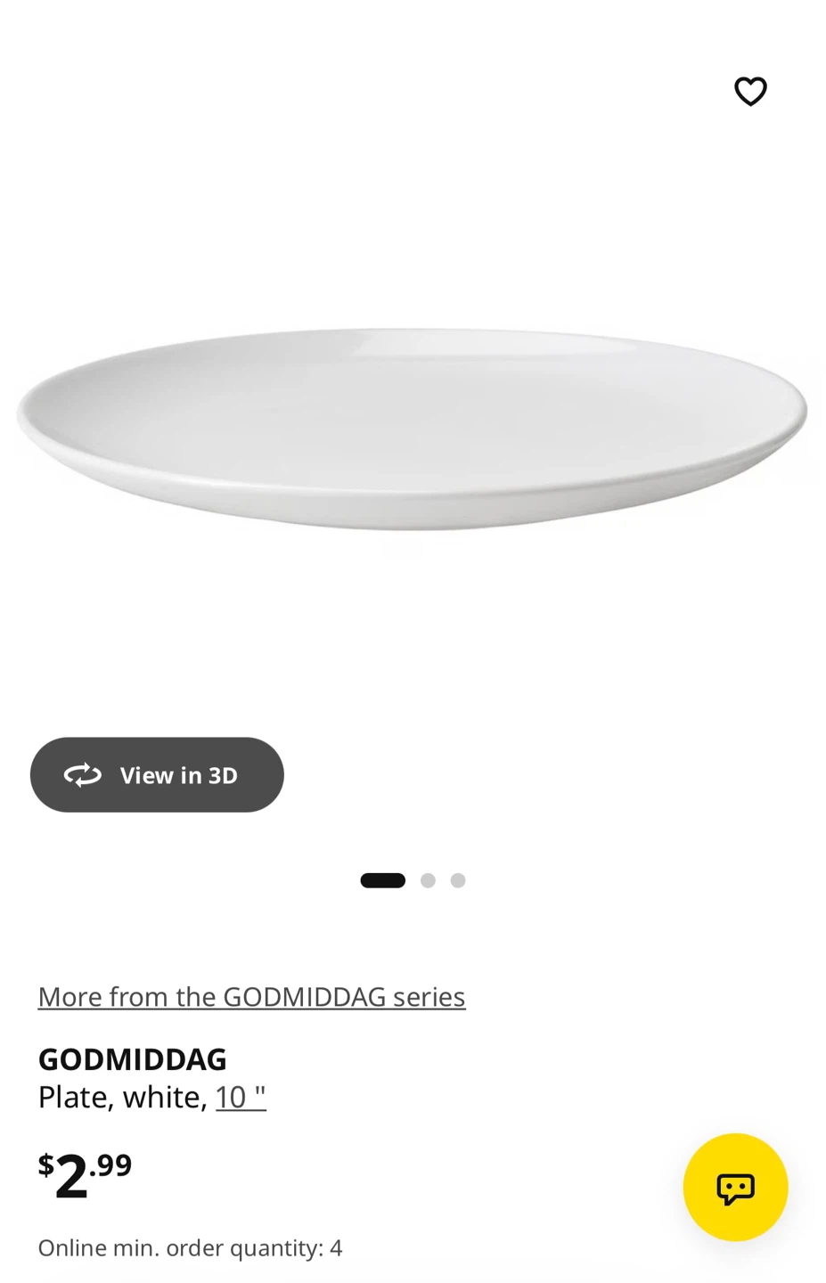 Set of 6 IKEA GODMIDDAG Plates 10”