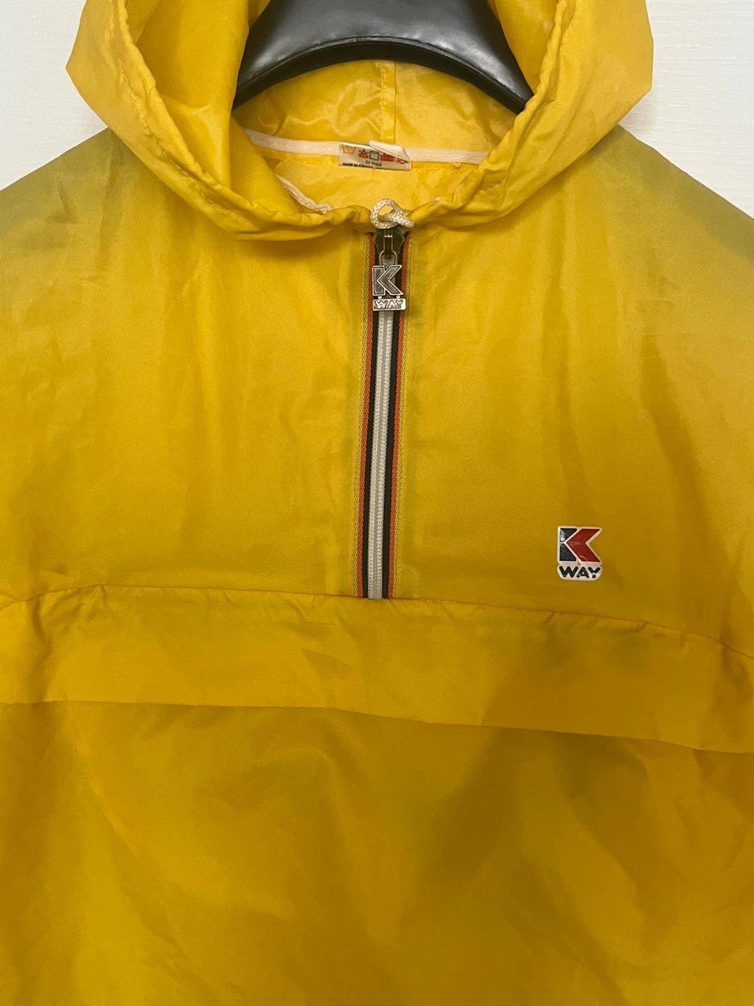 K-Way Yellow Windbreaker Size 8 ( Men’s Size Small ) - photo 2
