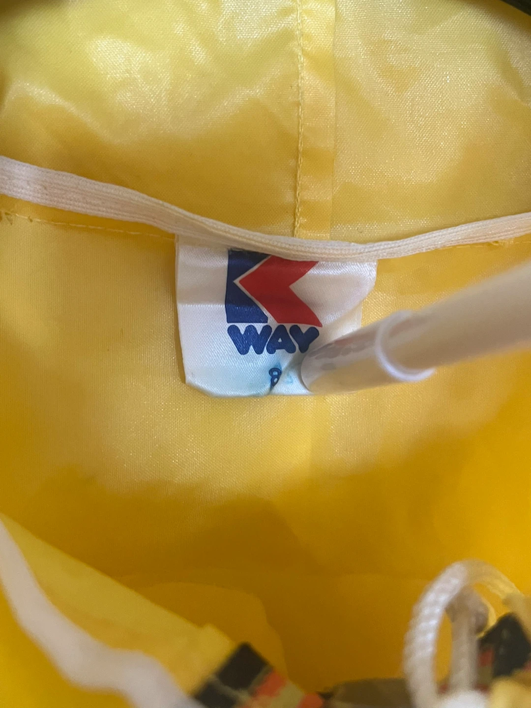 K-Way Yellow Windbreaker Size 8 ( Men’s Size Small ) - photo 3