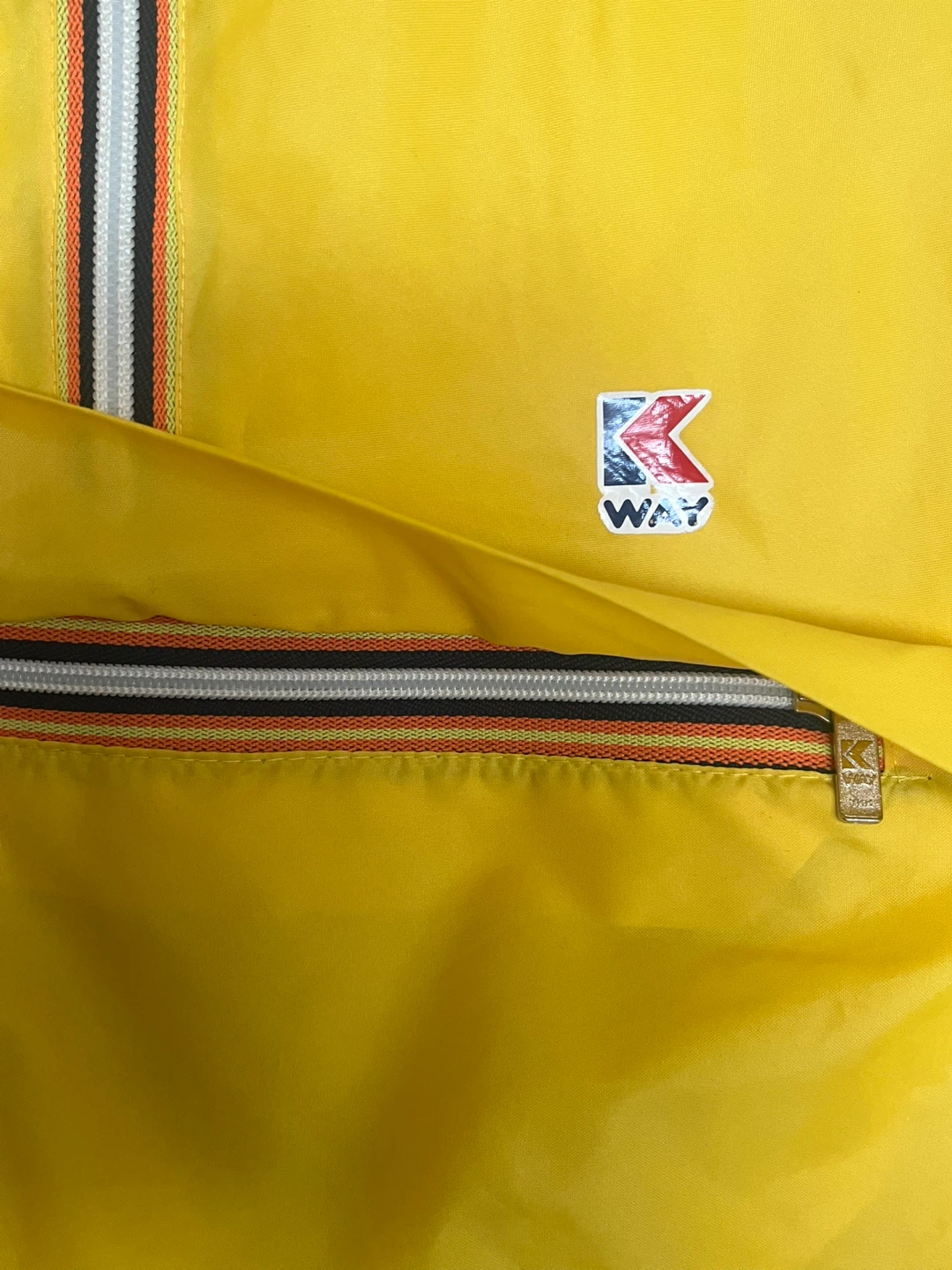 K-Way Yellow Windbreaker Size 8 ( Men’s Size Small ) - photo 4