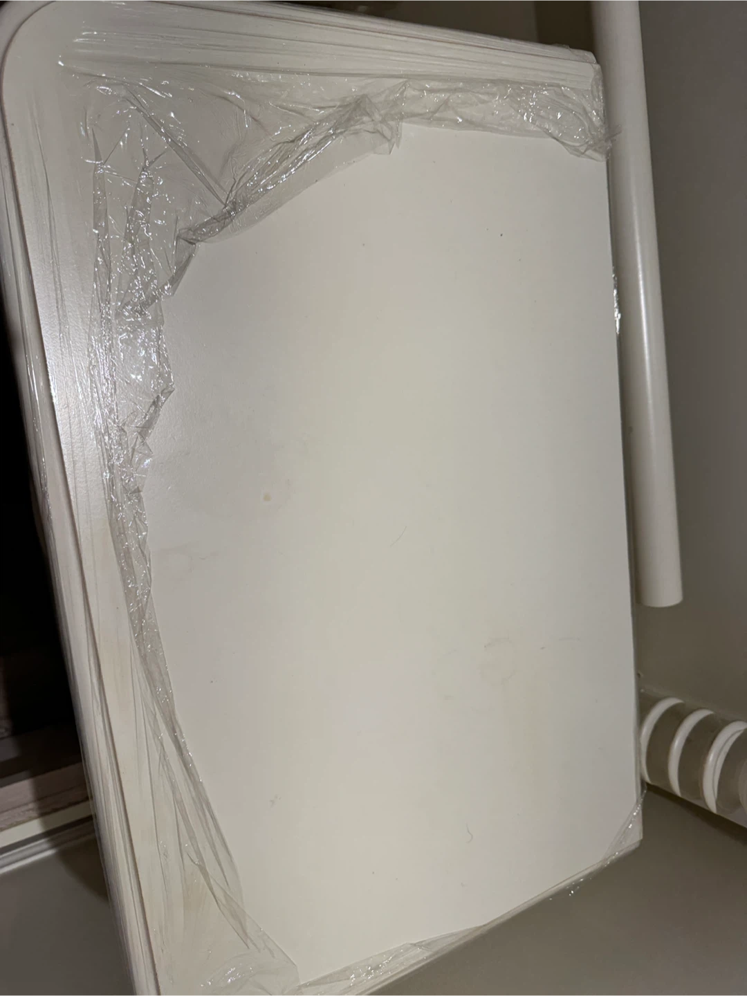 White Three-Drawer Bedside Table - photo 4