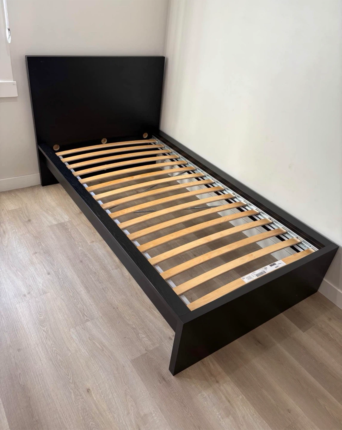 IKEA twin bed frame in black brown