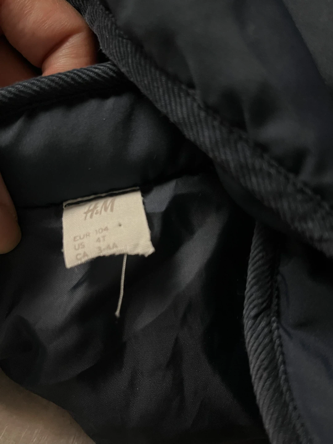 H&M Navy Quilted Jacket Size 4t - photo 2
