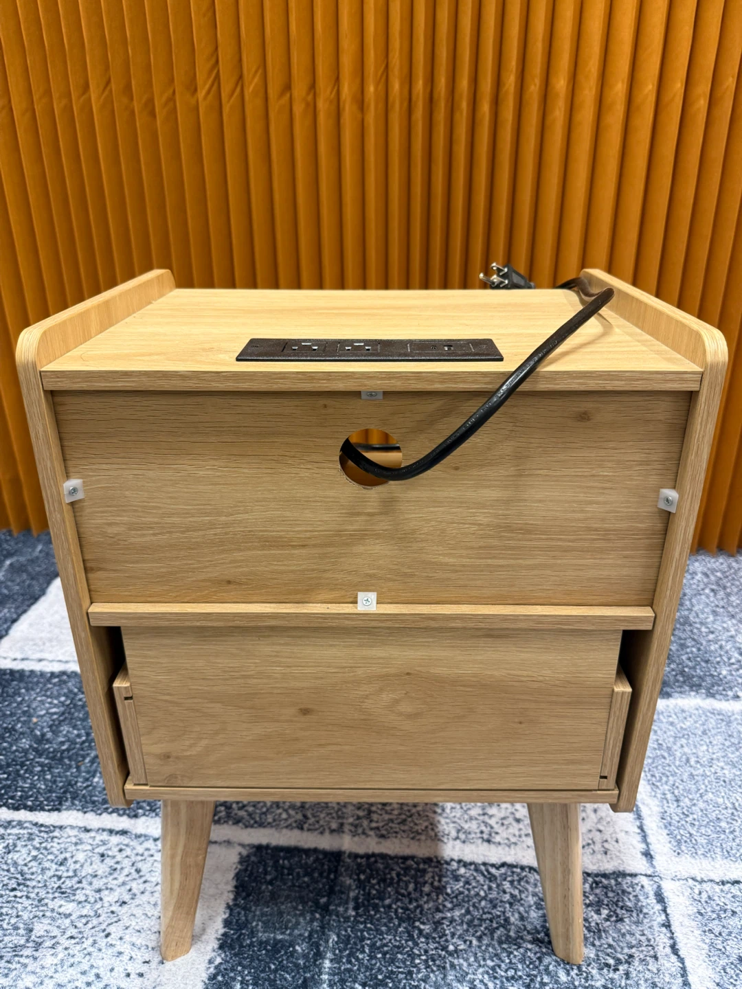 Modern Nightstand with Charging Station - photo 2