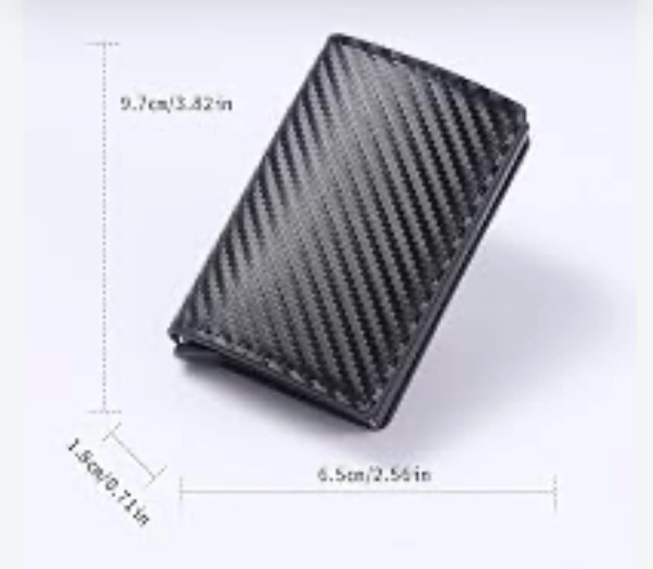 Carbon Fibre Pattern Card Holder Wallet