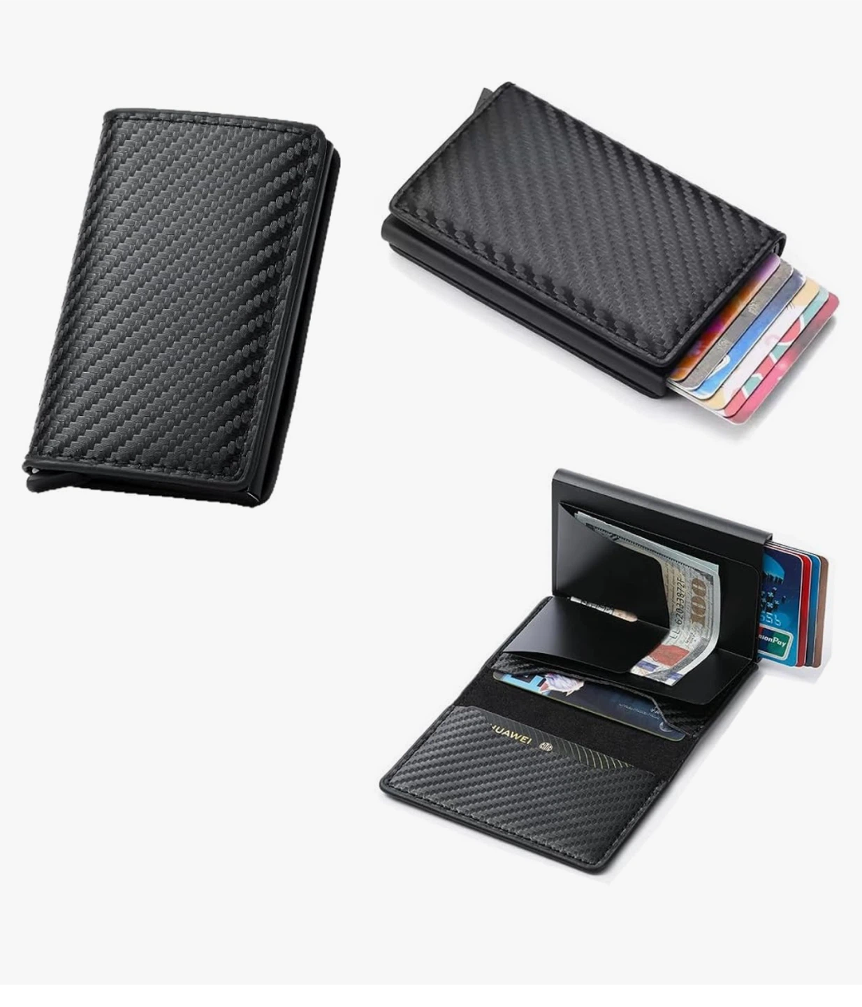 Carbon Fibre Pattern Card Holder Wallet - photo 2