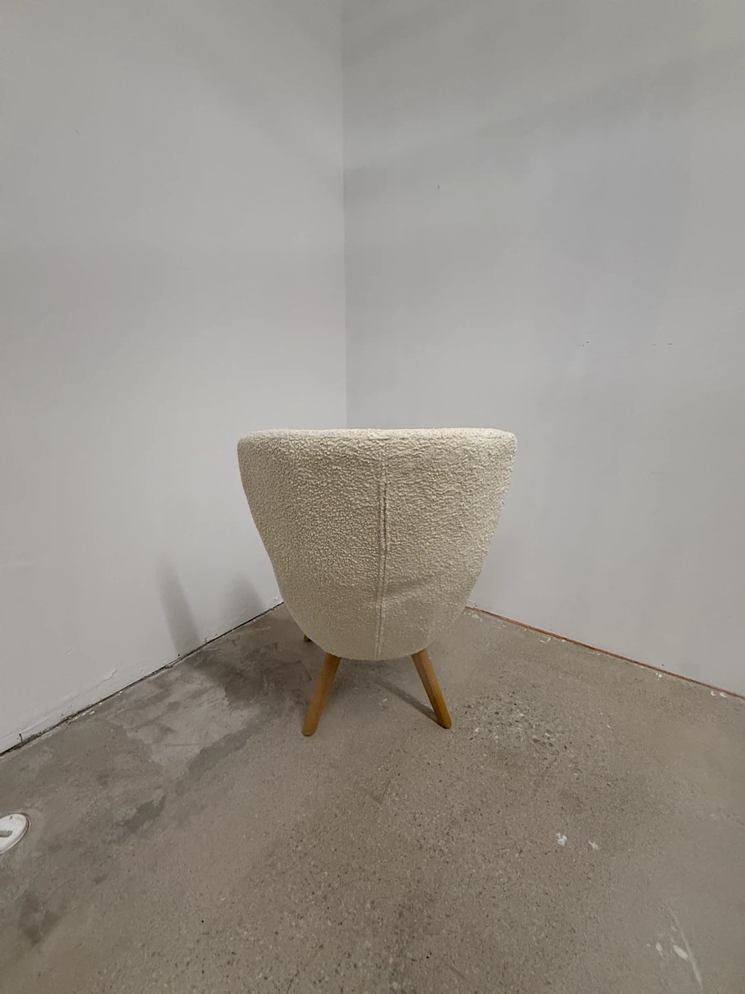 Cream Bouclé Accent Chair - photo 2