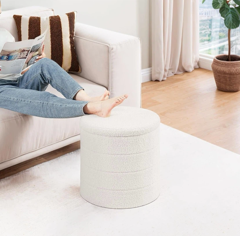 New Storeage Ottamon / Side Table Cream Medium - photo 2