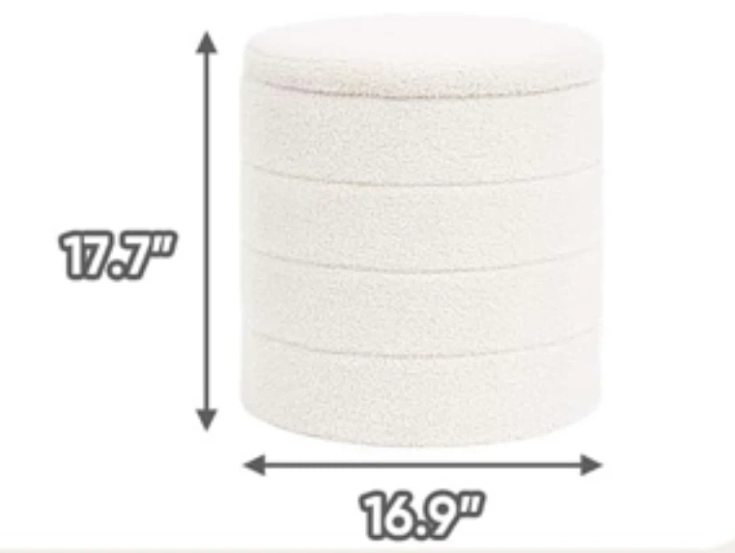 New Storeage Ottamon / Side Table Cream Medium - photo 3