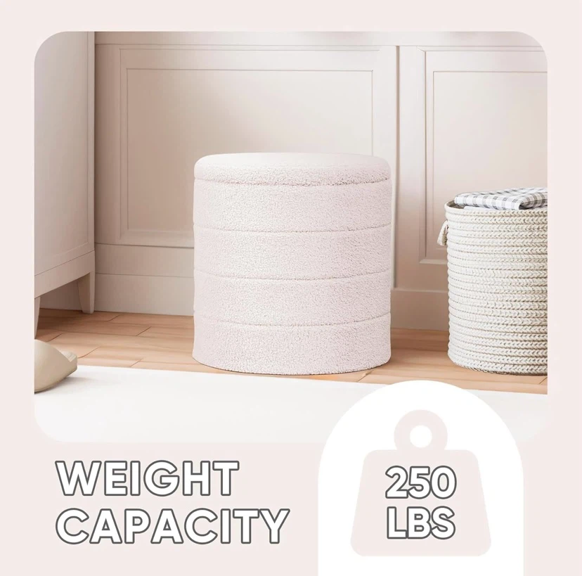 New Storeage Ottamon / Side Table Cream Medium - photo 4