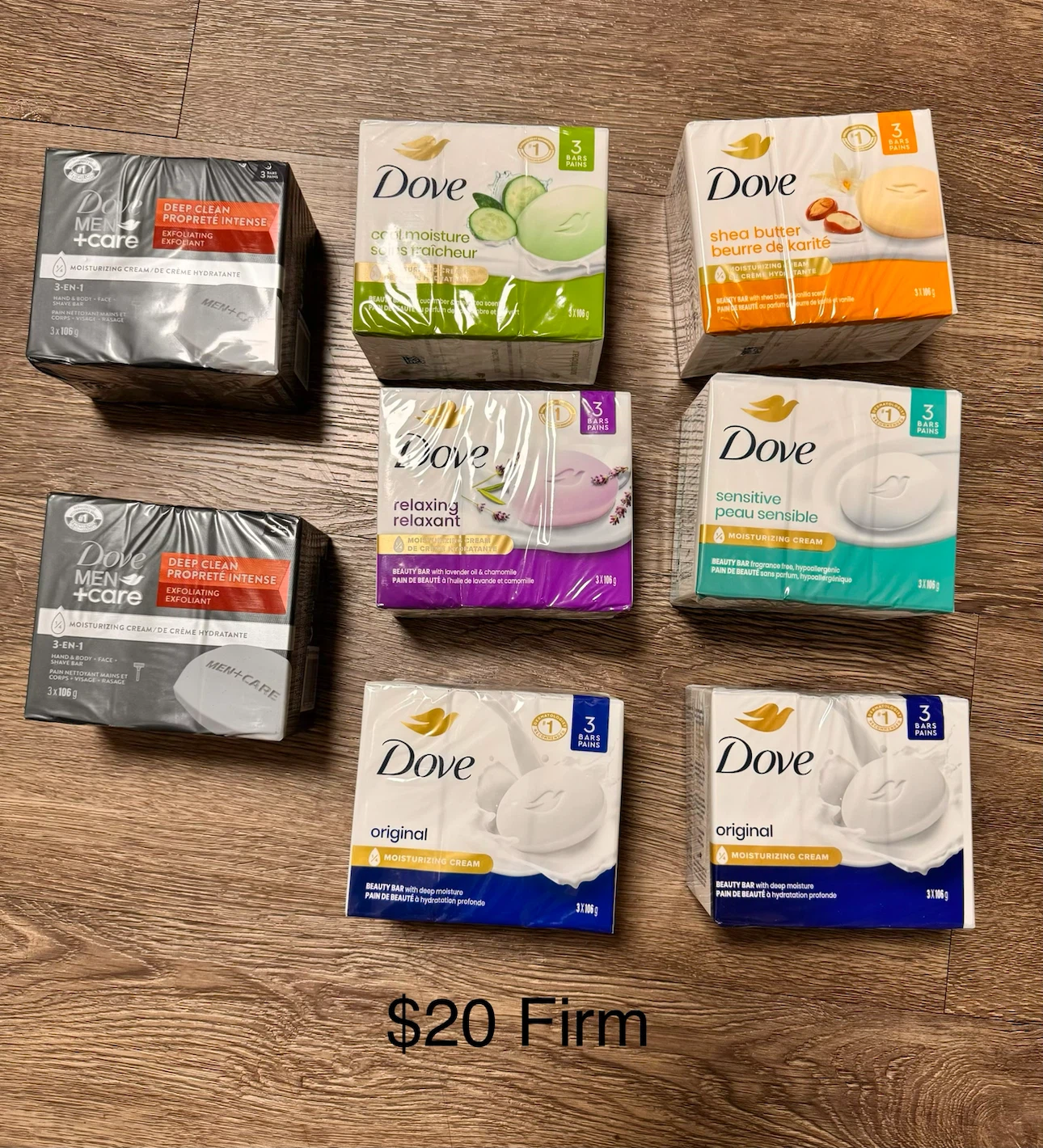 Assorted Dove Beauty Bars 7 Packs