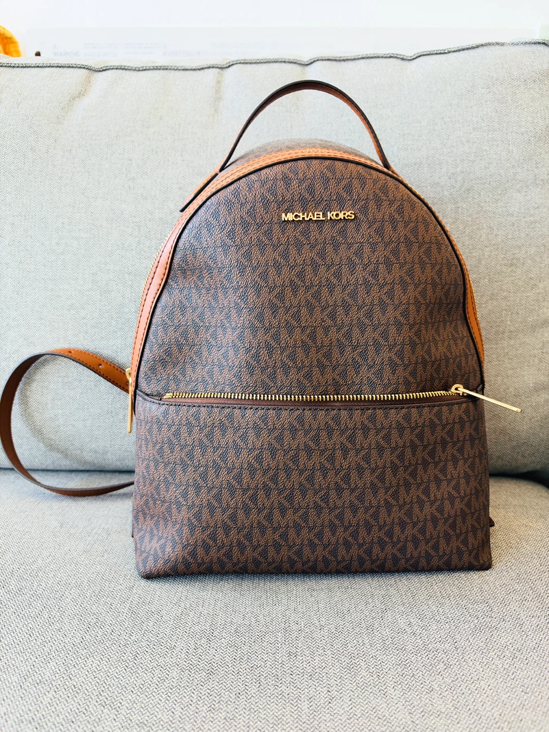 Michael Kors Logo Print Backpack