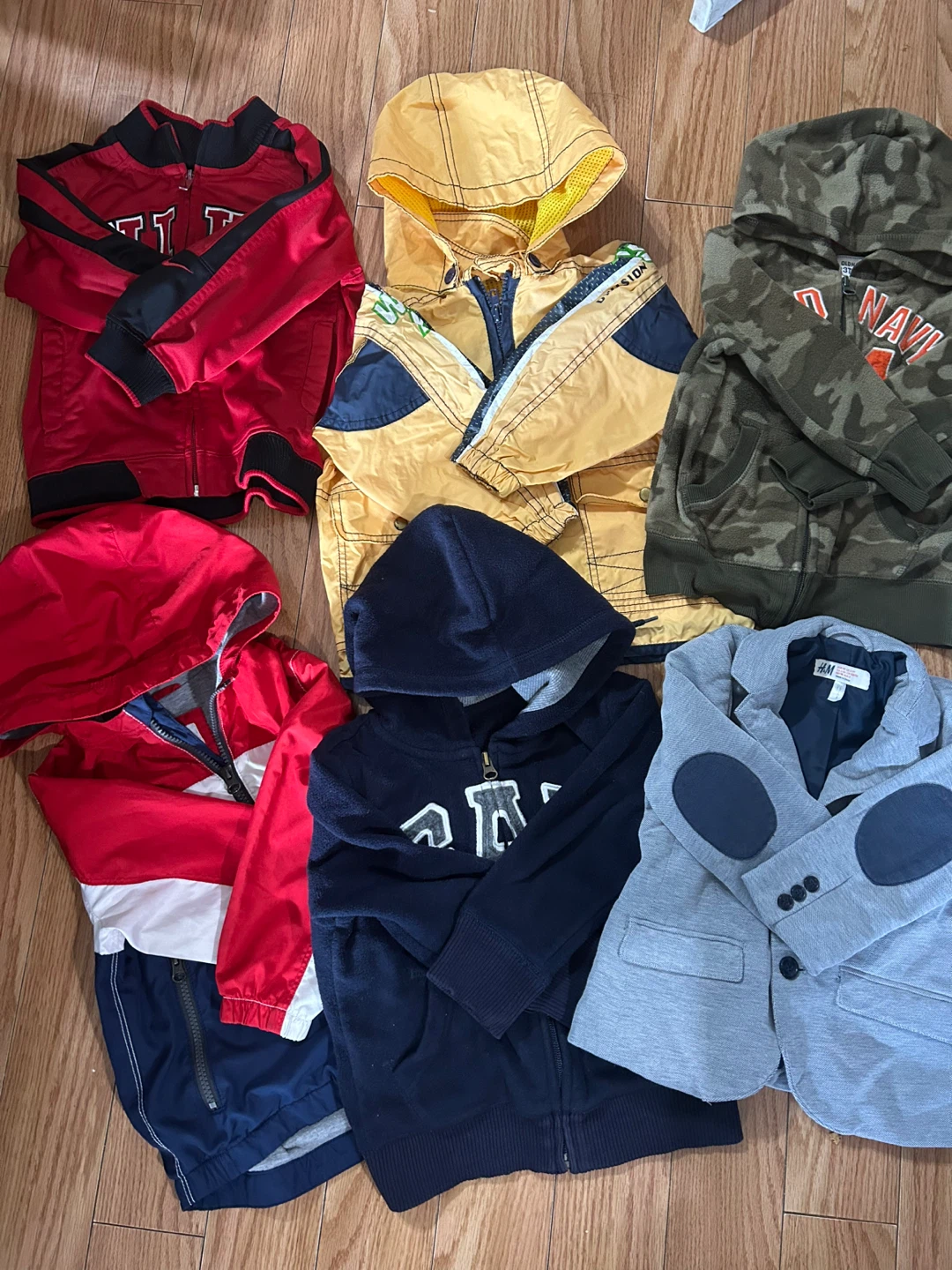Set of 6 Toddler Boy Jackets Hoodies Bundle Size 3