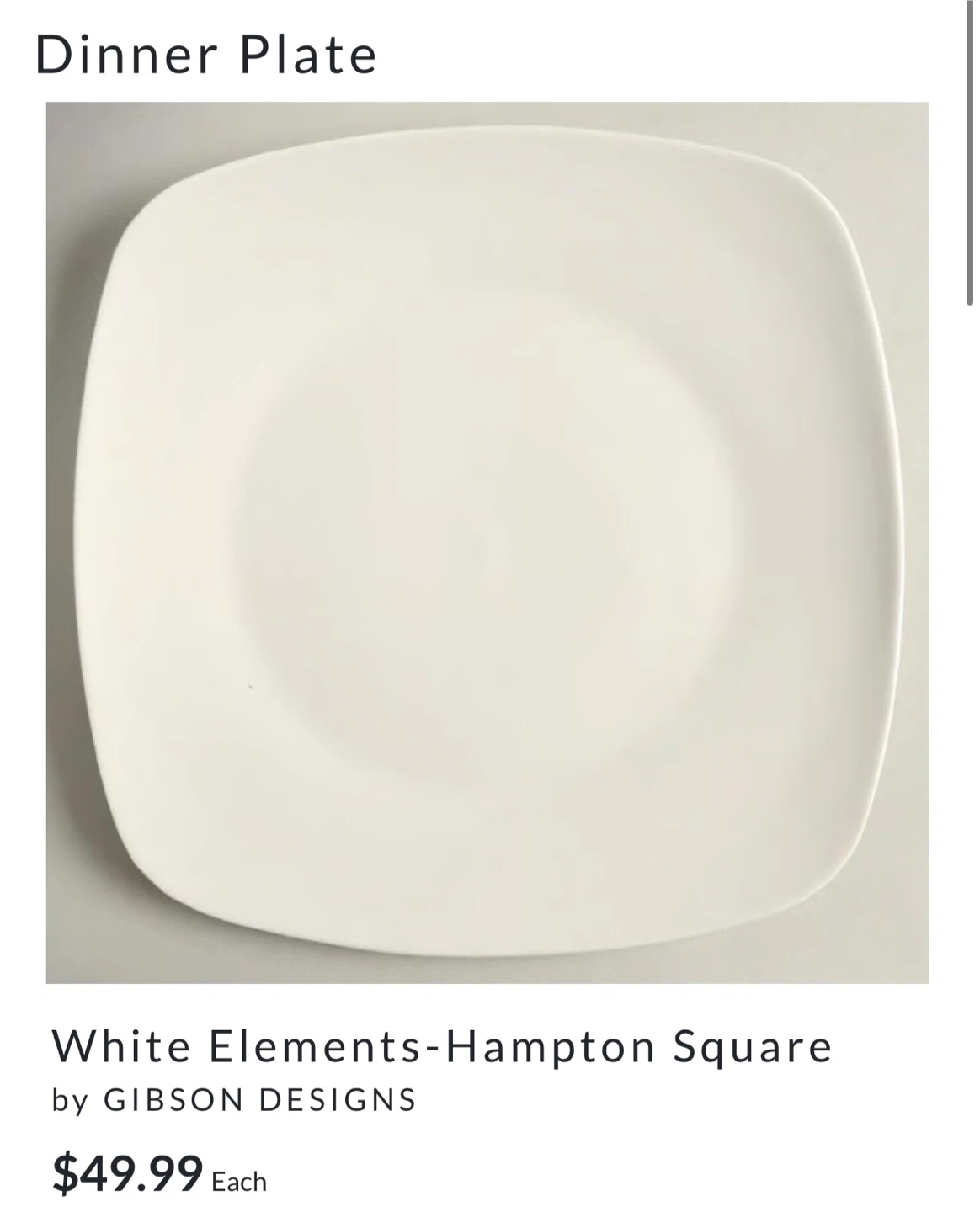 Gibson Square Dinner Plates (Set of 6 or individually)