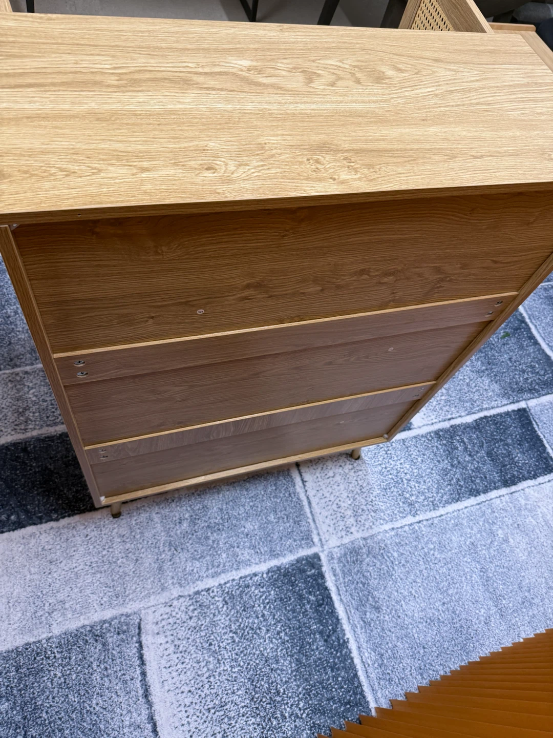 Wood cabinet with rattan doors - photo 3