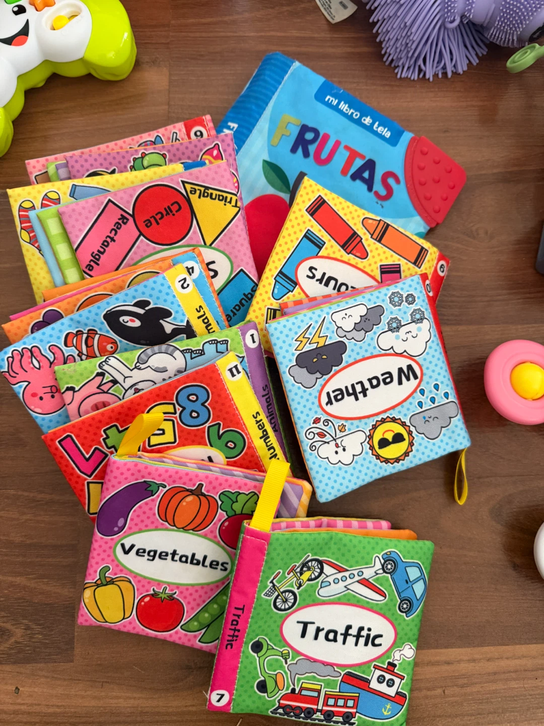 Set of soft fabric baby books