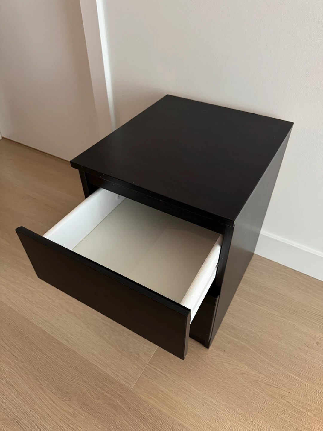 Black IKEA 2-Drawer Nightstand - photo 2