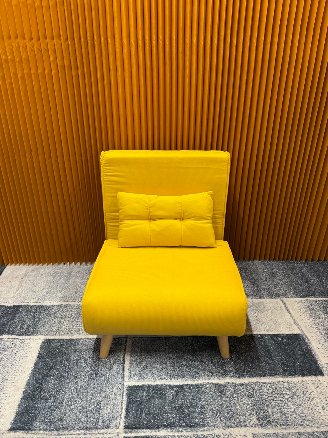 Convertible Yellow Floor Chair - photo 2