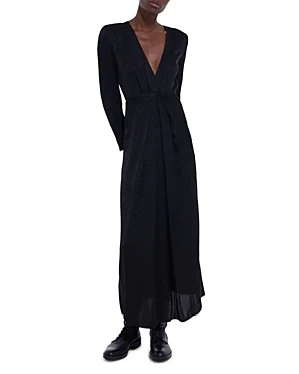 The Kooples Black Satin Long Sleeve Dress - photo 3