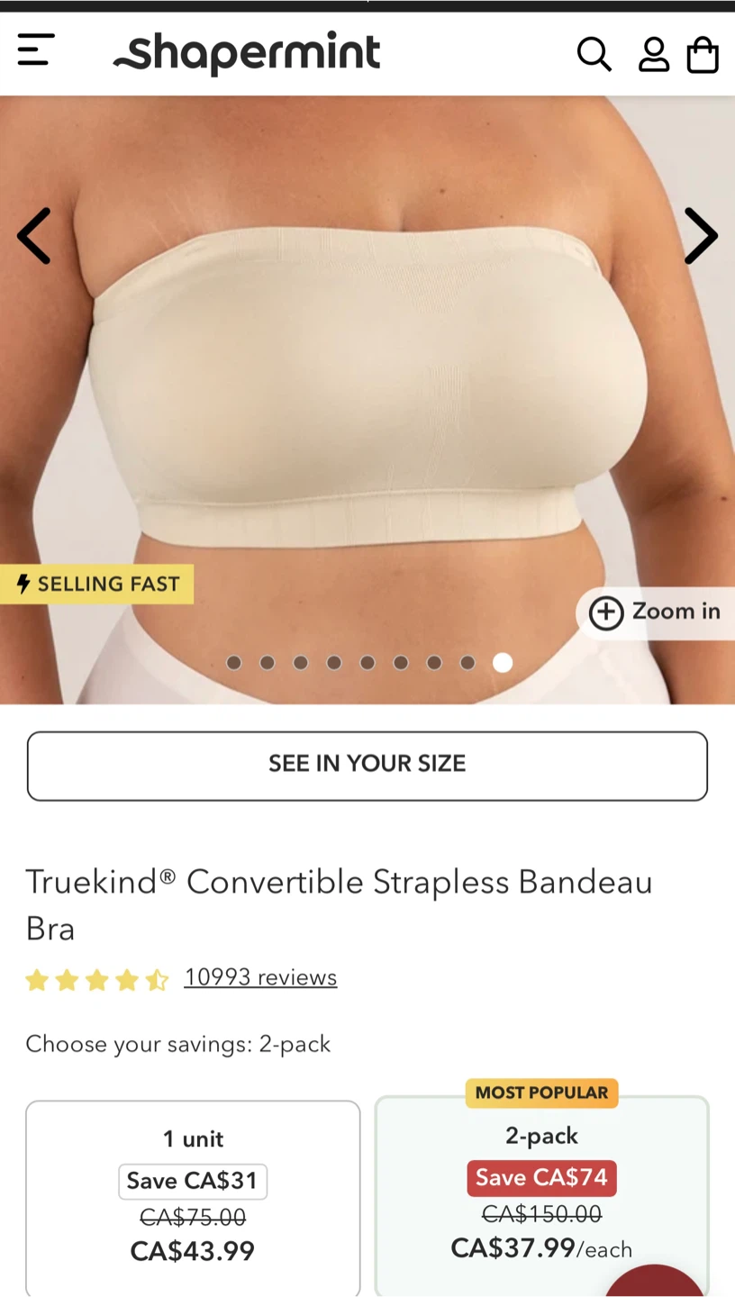 Shapermint Bandeau Bra x2 - photo 2