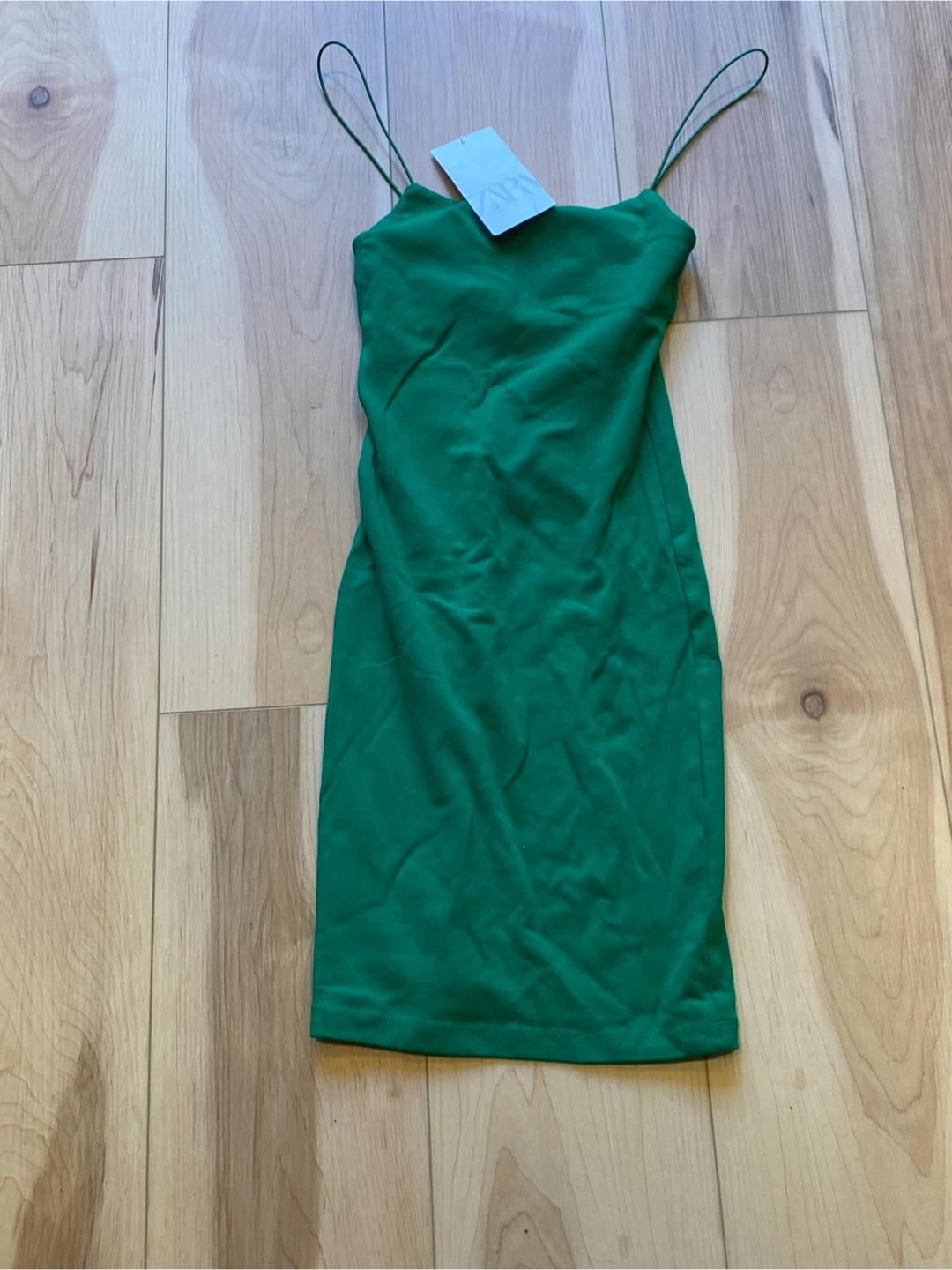 Zara green spaghetti strap dress - photo 2
