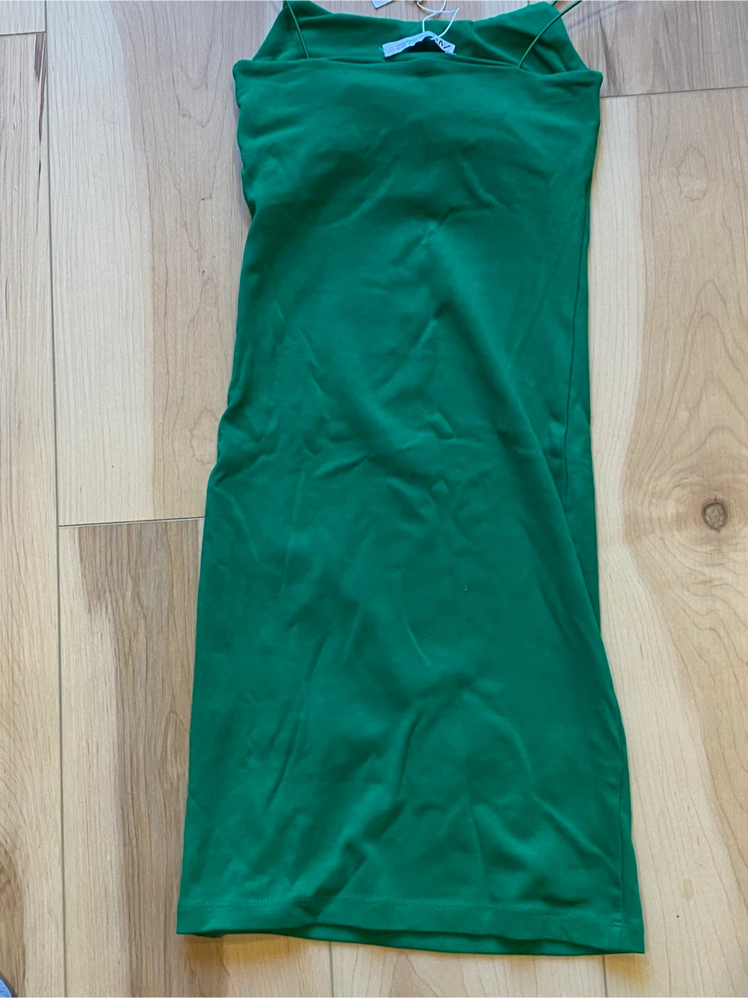 Zara green spaghetti strap dress - photo 3