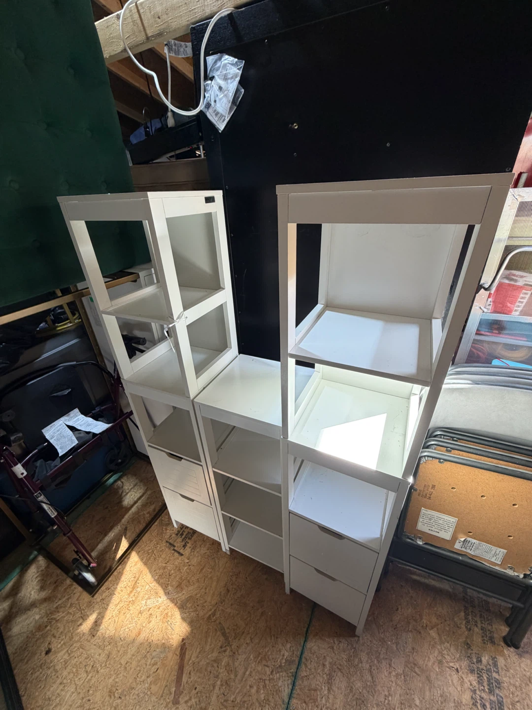SoBuy White Storage Shelves with Drawers